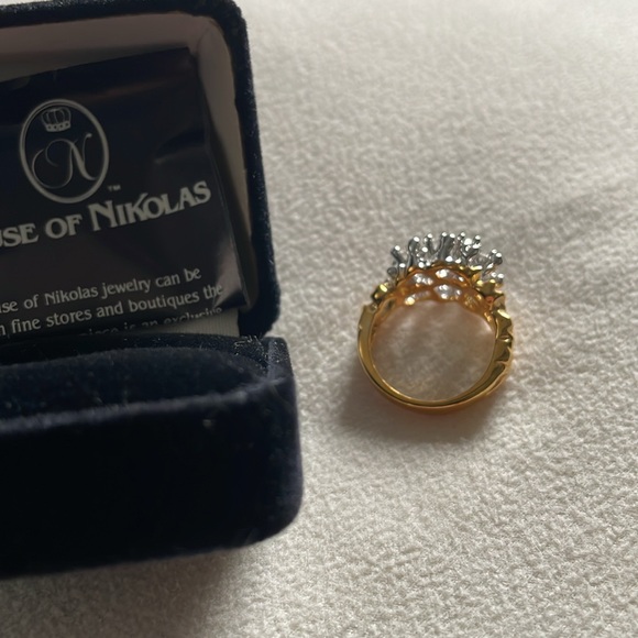 NWT House of Nikolas Gold Tone & CZ Ring Size 7 - Picture 4 of 7